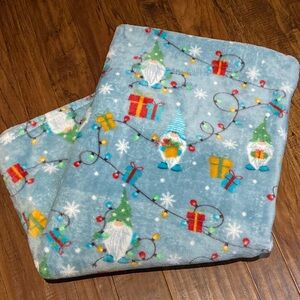 Festive Gnome Blanket with Gifts and Lights